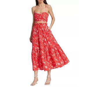 A.L.C.  2 pc set - Francis Cotton Drawstring Skirt and Arit Top in Calla Multi